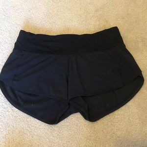 Black lululemon speed up shorts